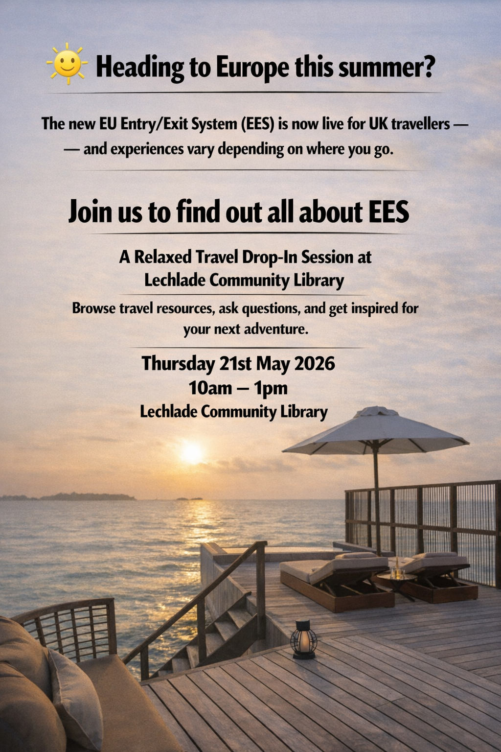 Join us to talk about the new EU Entry / Exit System (EES)